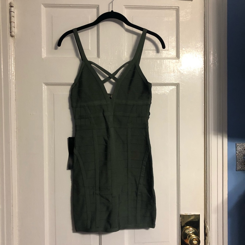NWT Army Green Bebe dress